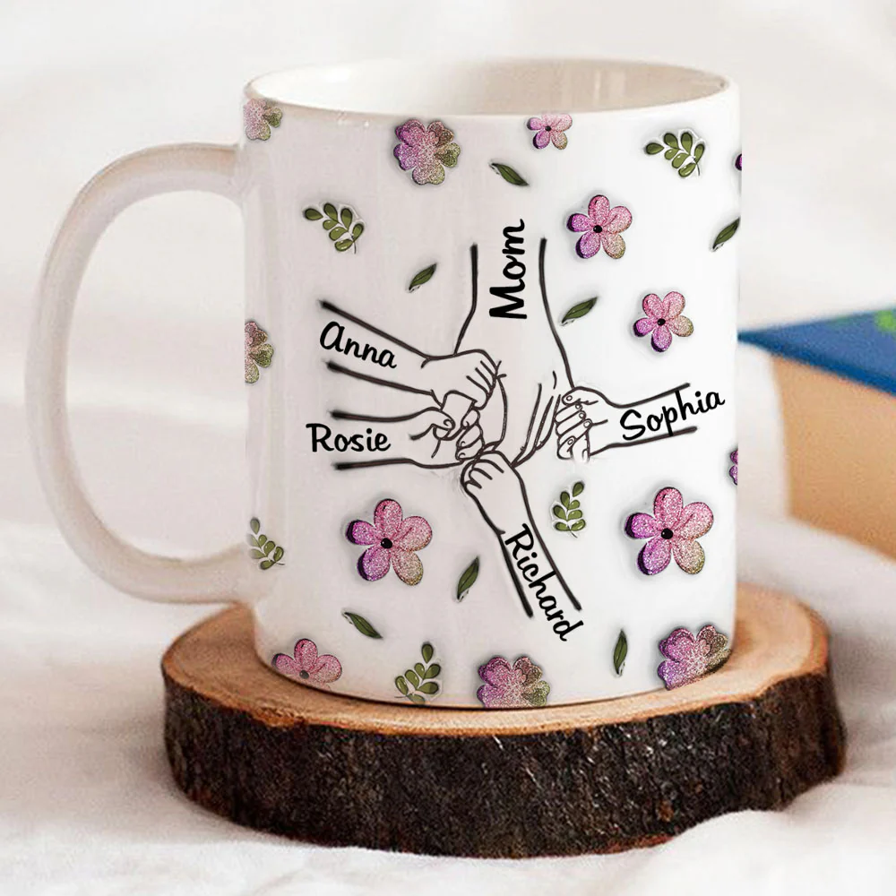 Mom Glitter - Personalized Custom 3D Inflated Effect Mug - Image 3