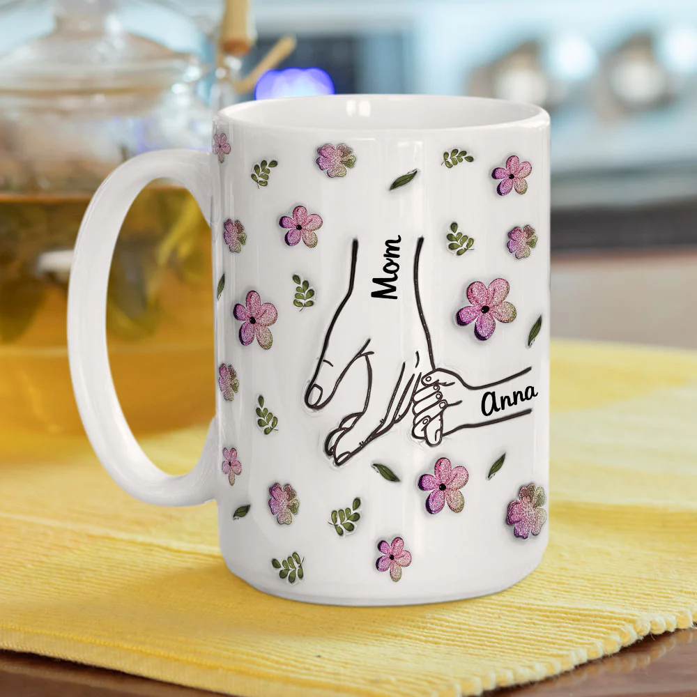 Mom Glitter - Personalized Custom 3D Inflated Effect Mug - Image 4