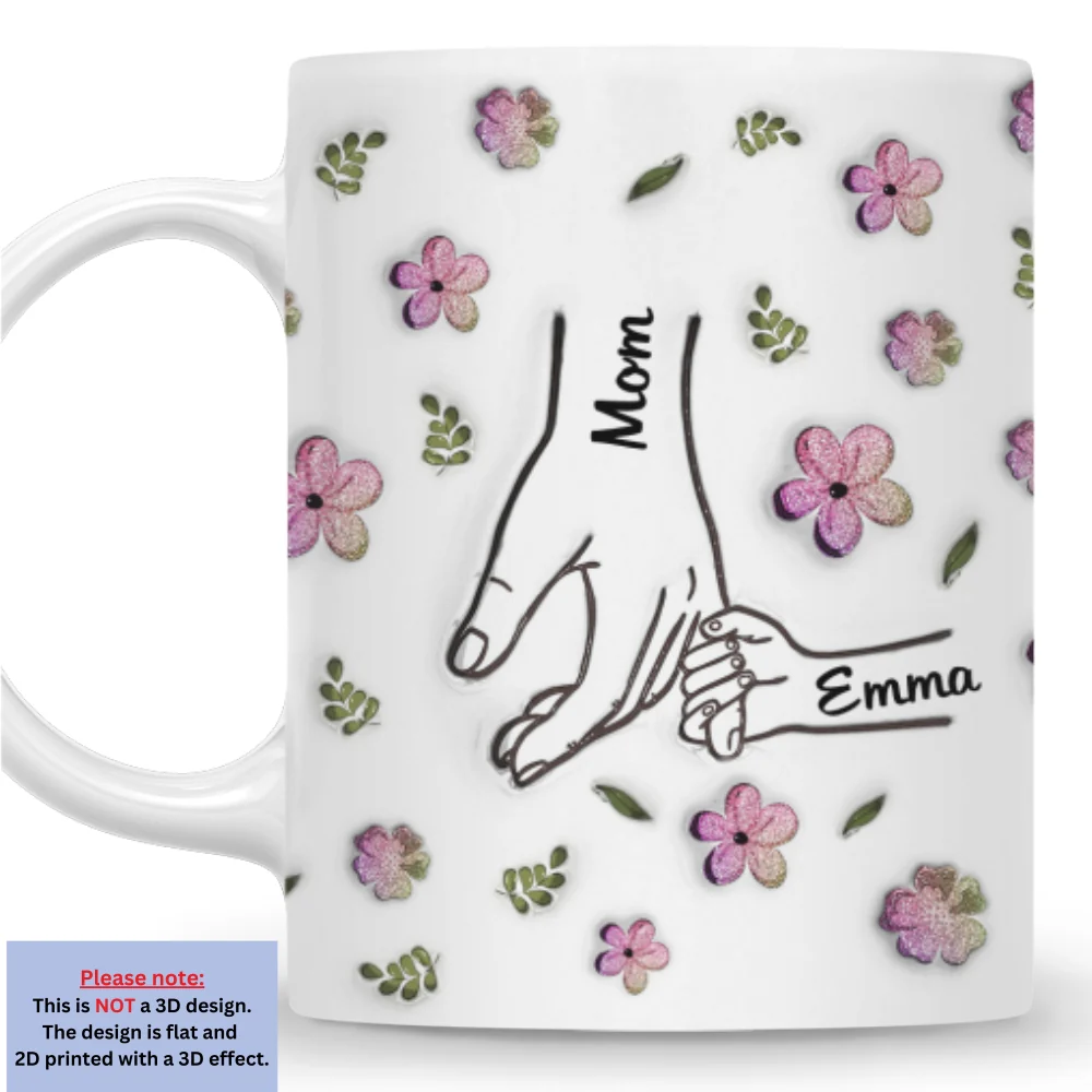 Mom Glitter - Personalized Custom 3D Inflated Effect Mug - Image 5