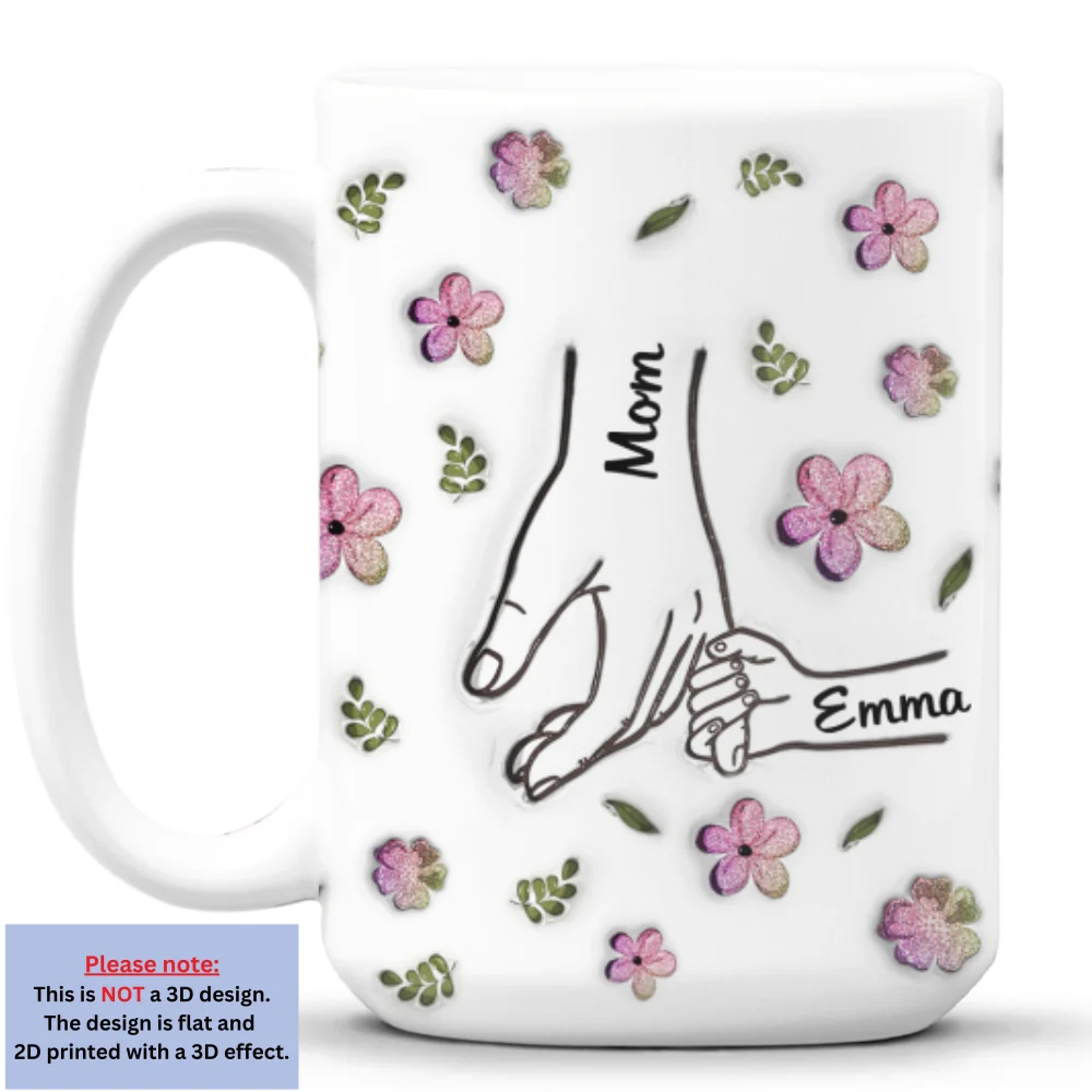 Mom Glitter - Personalized Custom 3D Inflated Effect Mug - Image 8