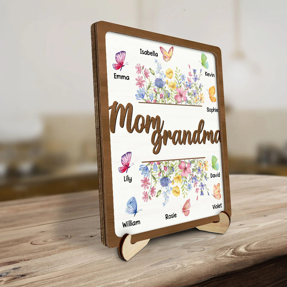 Mom Grandma - Personalized Custom Wooden Plaque - Image 2