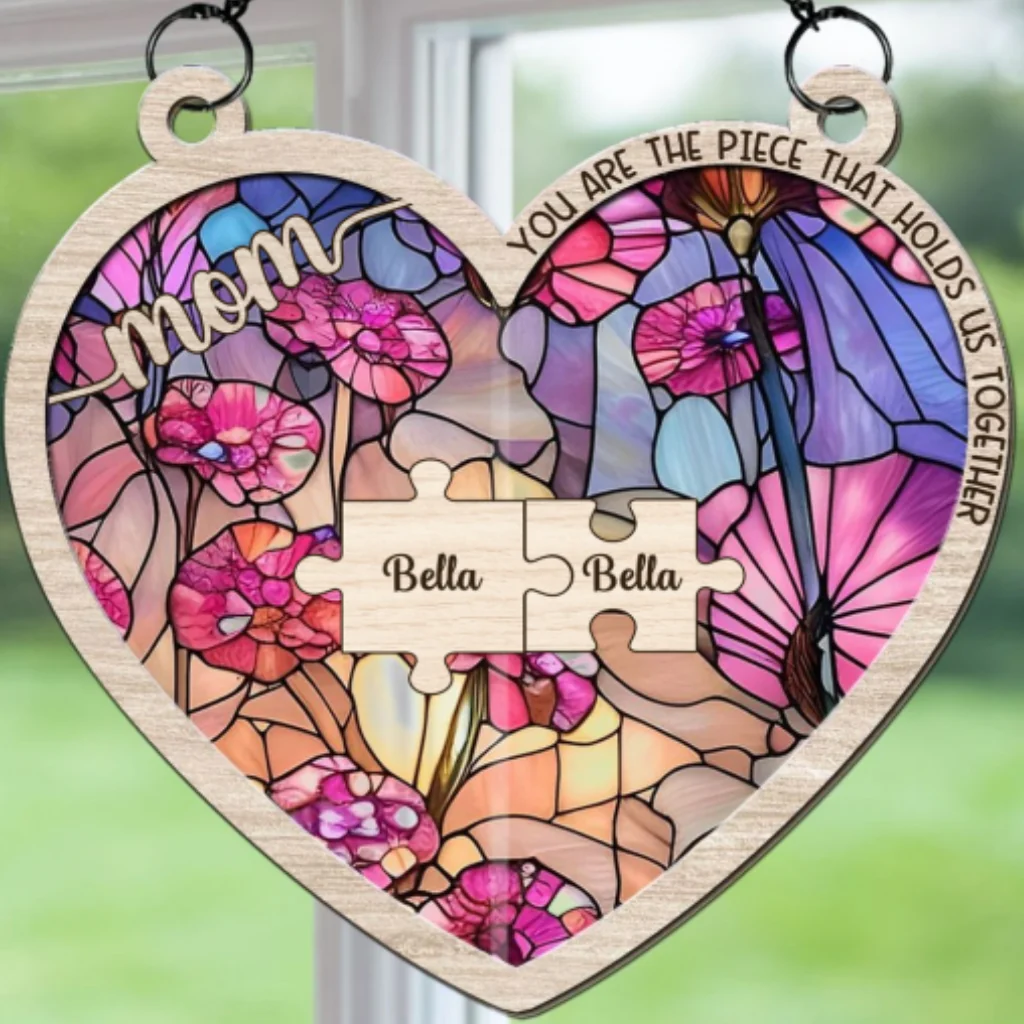 Mom Hold Family Together - Personalized Custom Suncatcher - Image 6