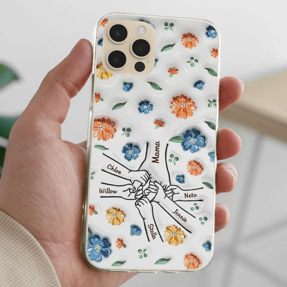 Mom Hold My Heart - Personalized Custom 3D Inflated Effect Phone Case - Image 4