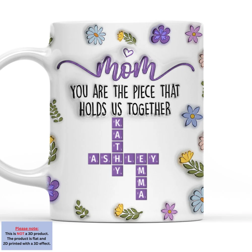 Mom Holds Us Together - Personalized Custom 3D Inflated Effect Mug - Image 4
