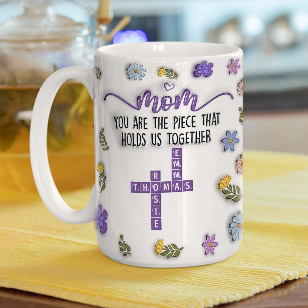 Mom Holds Us Together - Personalized Custom 3D Inflated Effect Mug - Image 6