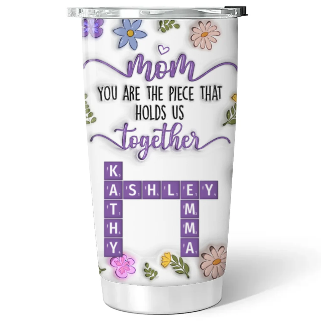 Mom Holds Us Together - Personalized Custom 3D Inflated Effect Tumbler - Image 5