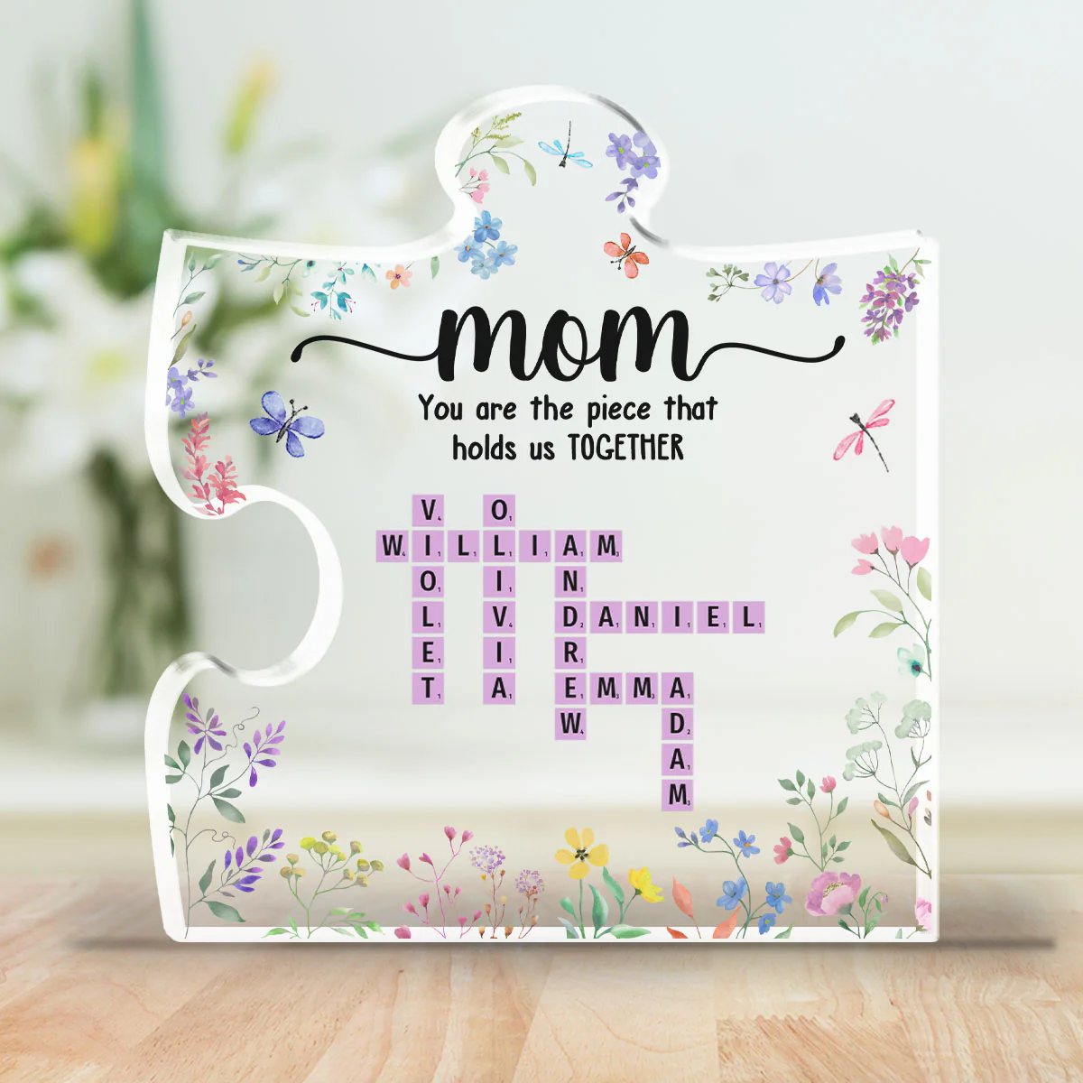 Mom Holds Us Together - Personalized Custom Acrylic Plaque - Image 3