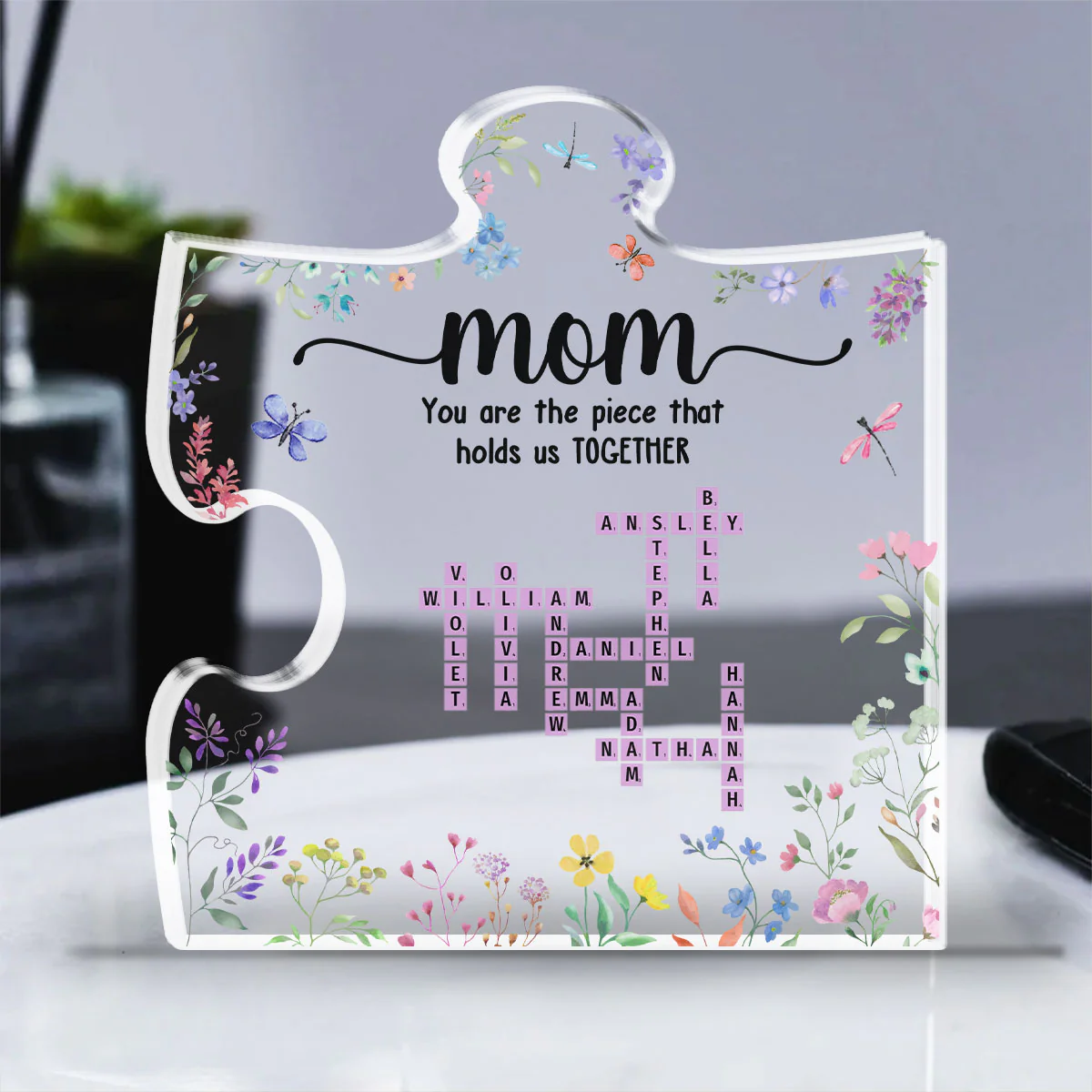 Mom Holds Us Together - Personalized Custom Acrylic Plaque - Image 5