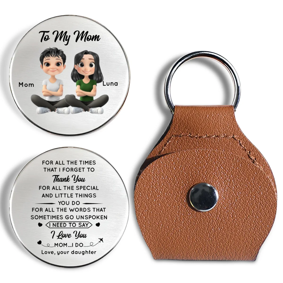 Mom I Do - Personalized Custom Pocket Hug - Image 7