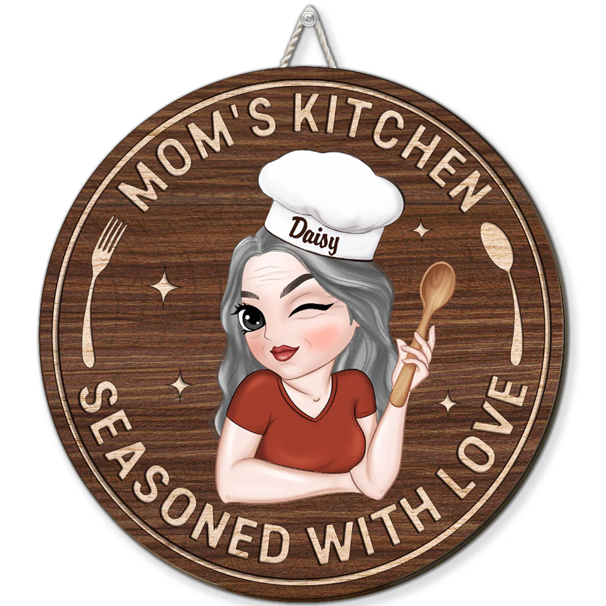 Mom Kitchen - Personalized Custom Wood Sign