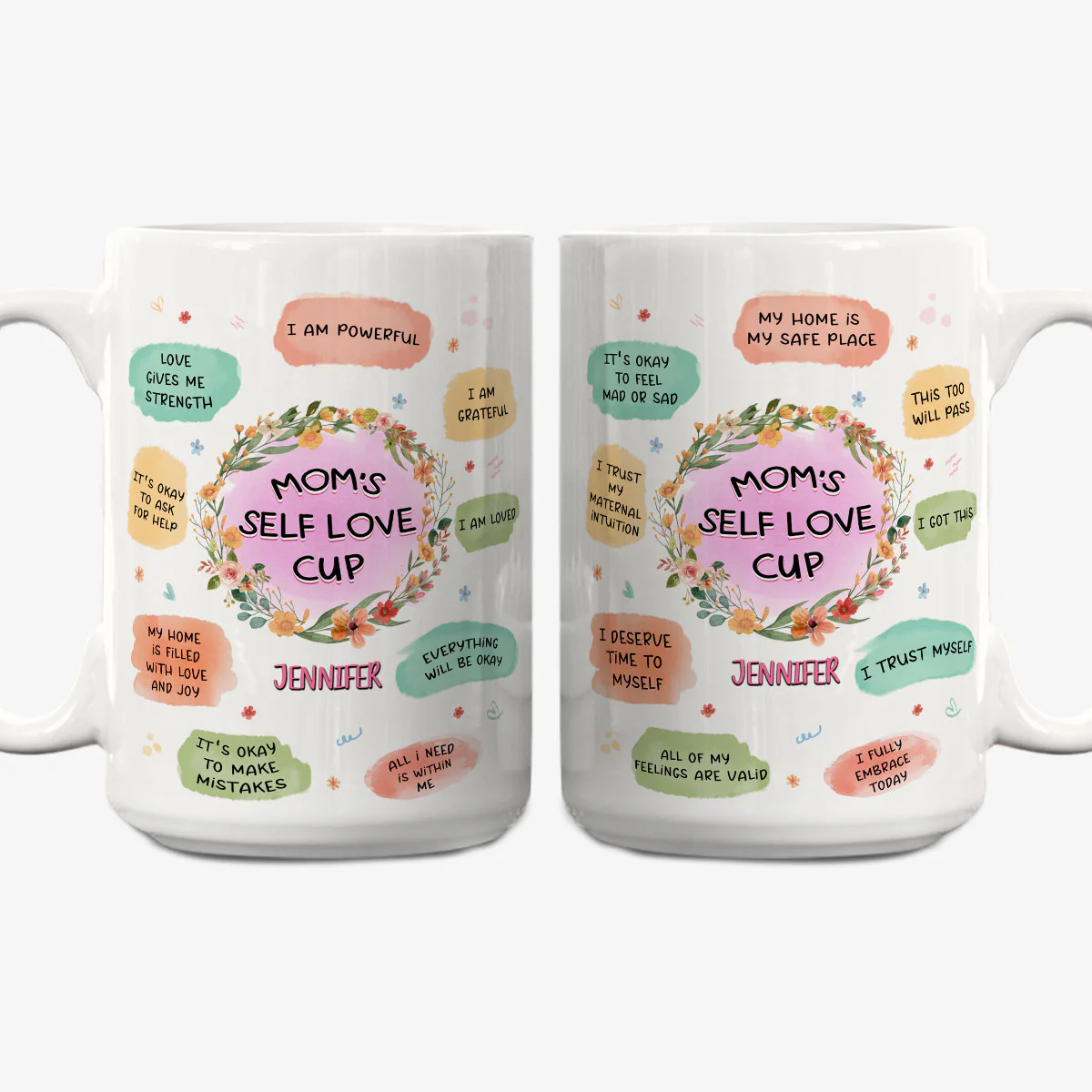 Mom Self Love Cup - Personalized Custom Coffee Mug - Image 4