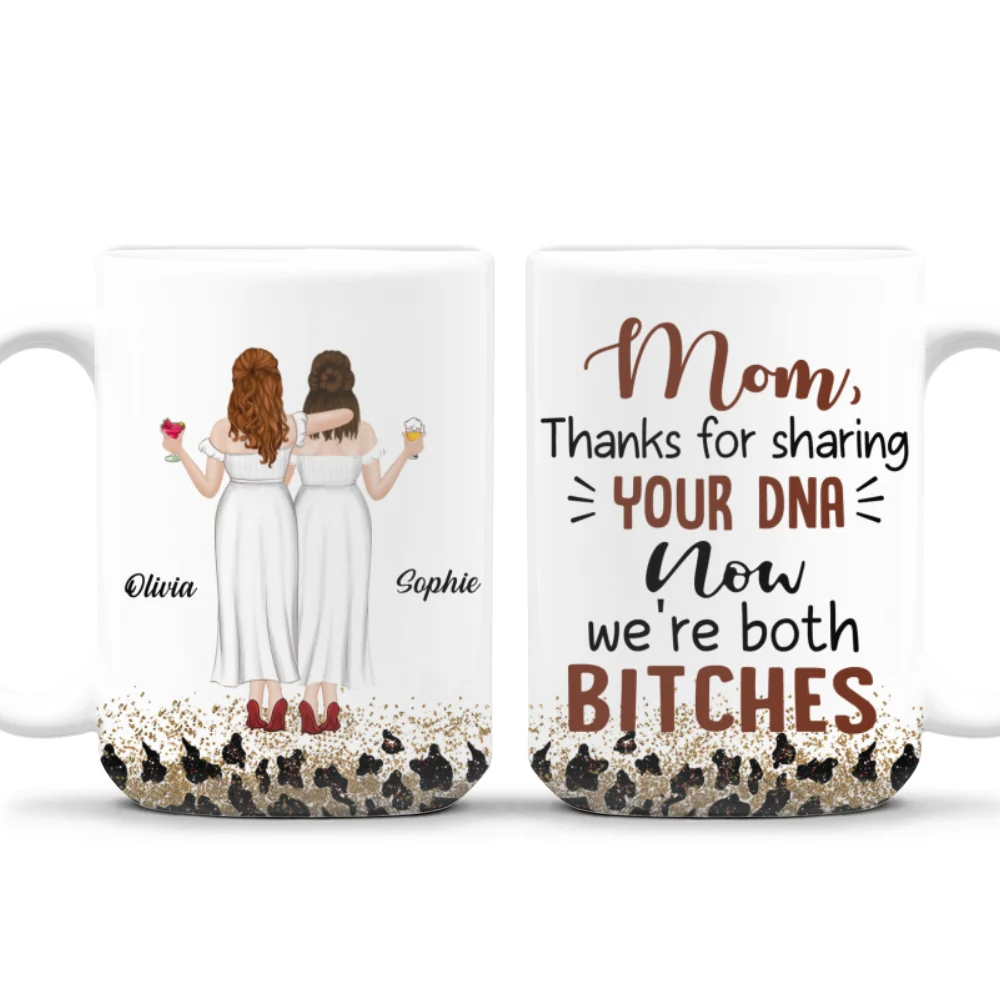 Mom Thanks For Sharing Your DNA - Personalized Custom Coffee Mug - Image 8