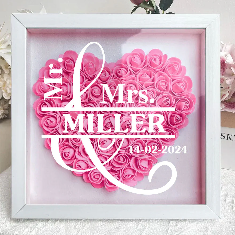 God Knew My Heart Needed You - Personalized Custom Flower Shadow Box - Image 4