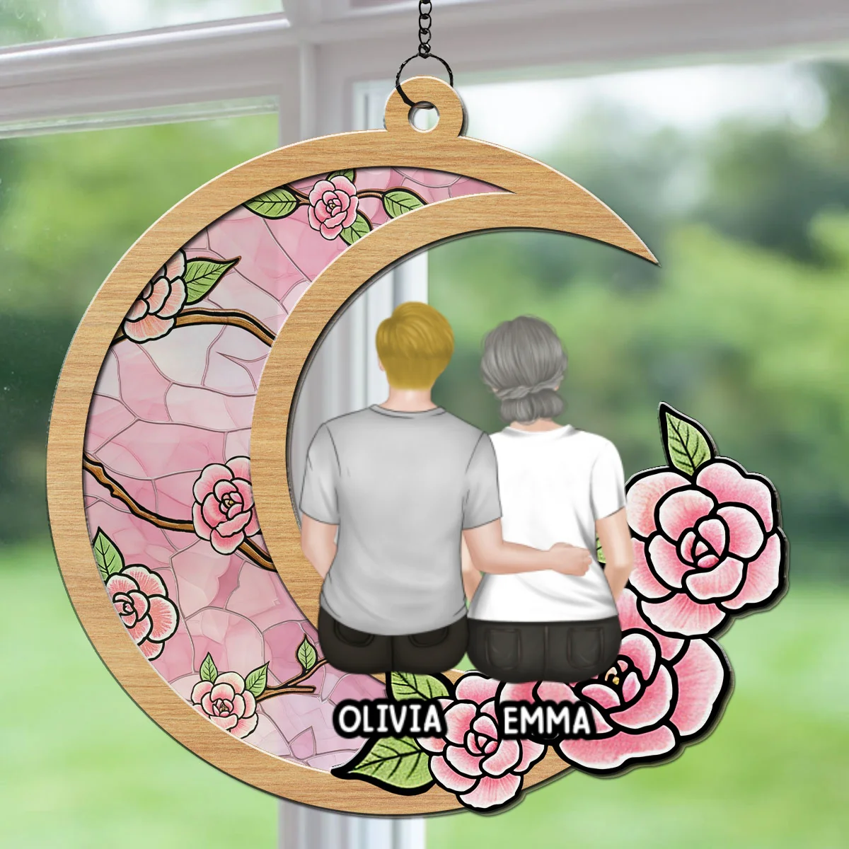 Mom We Love You So Much - Personalized Custom Suncatcher - Image 5