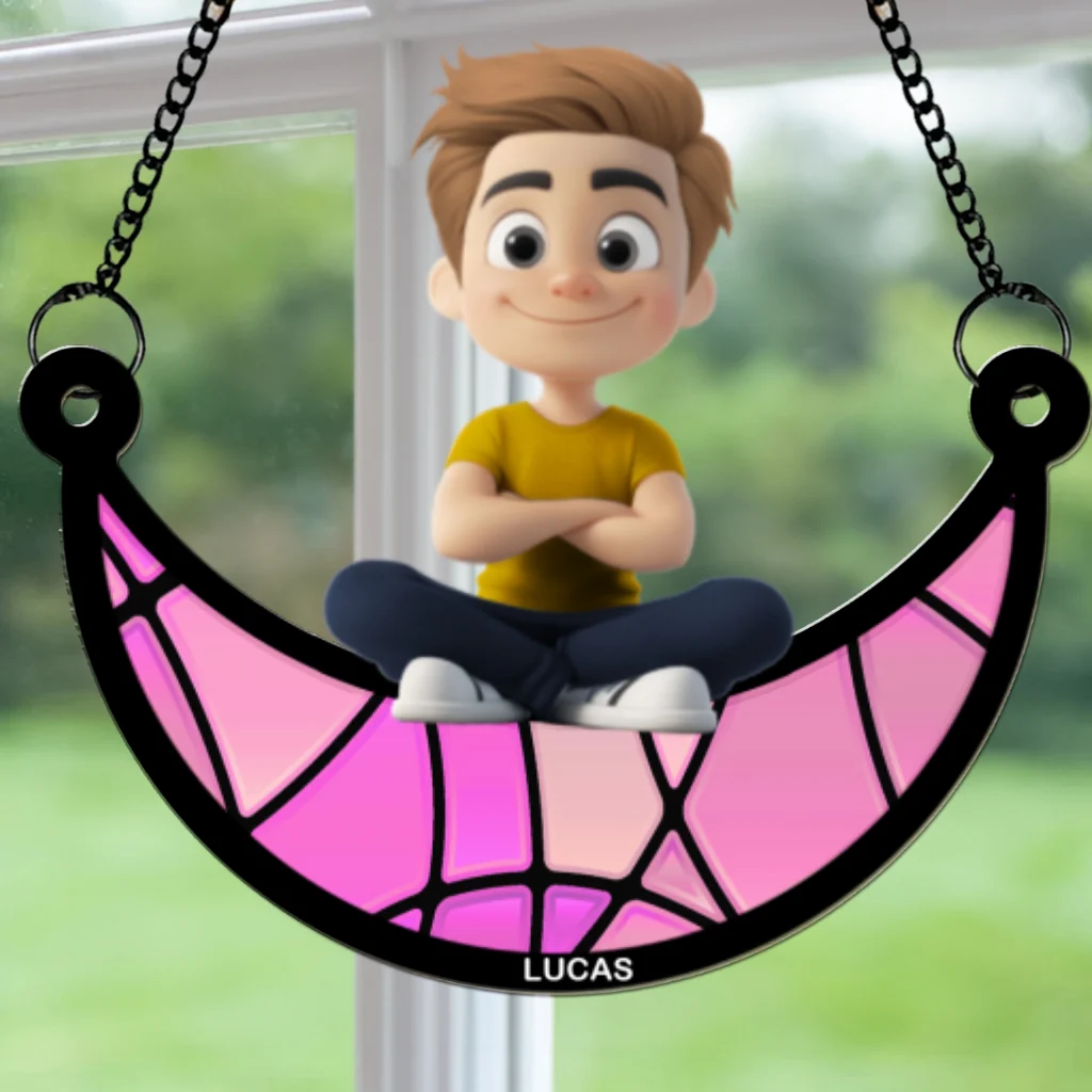 Mom We Love You To The Moon And Back - Personalized Custom Suncatcher - Image 6