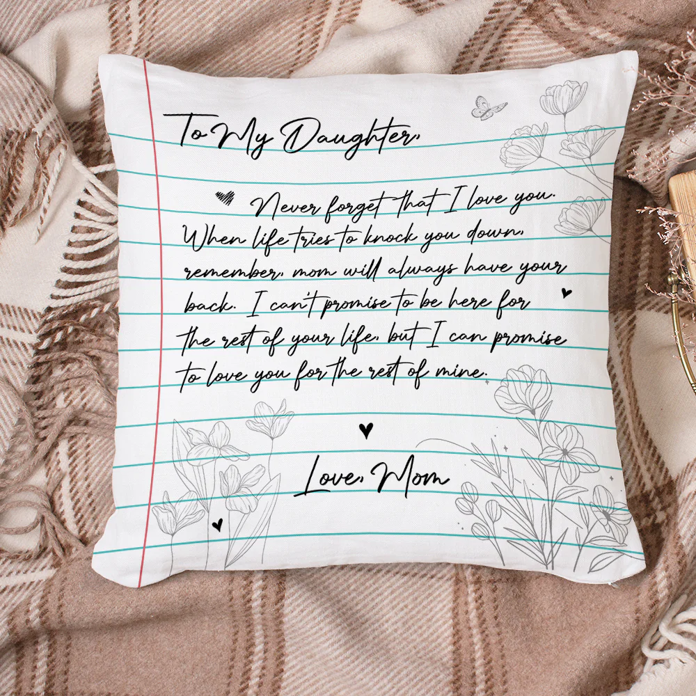 Mom Will Always Have Your Back - Personalized Custom Throw Pillow - Image 3