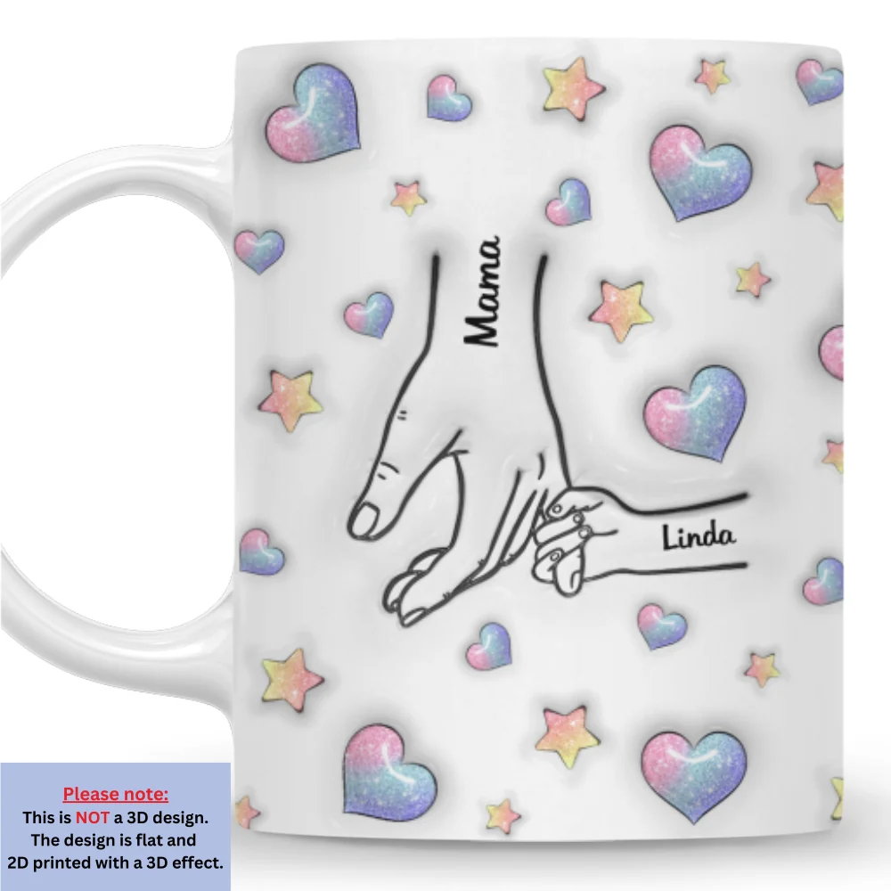 Mom You Hold Our Hearts - Personalized Custom 3D Inflated Effect Mug - Image 6