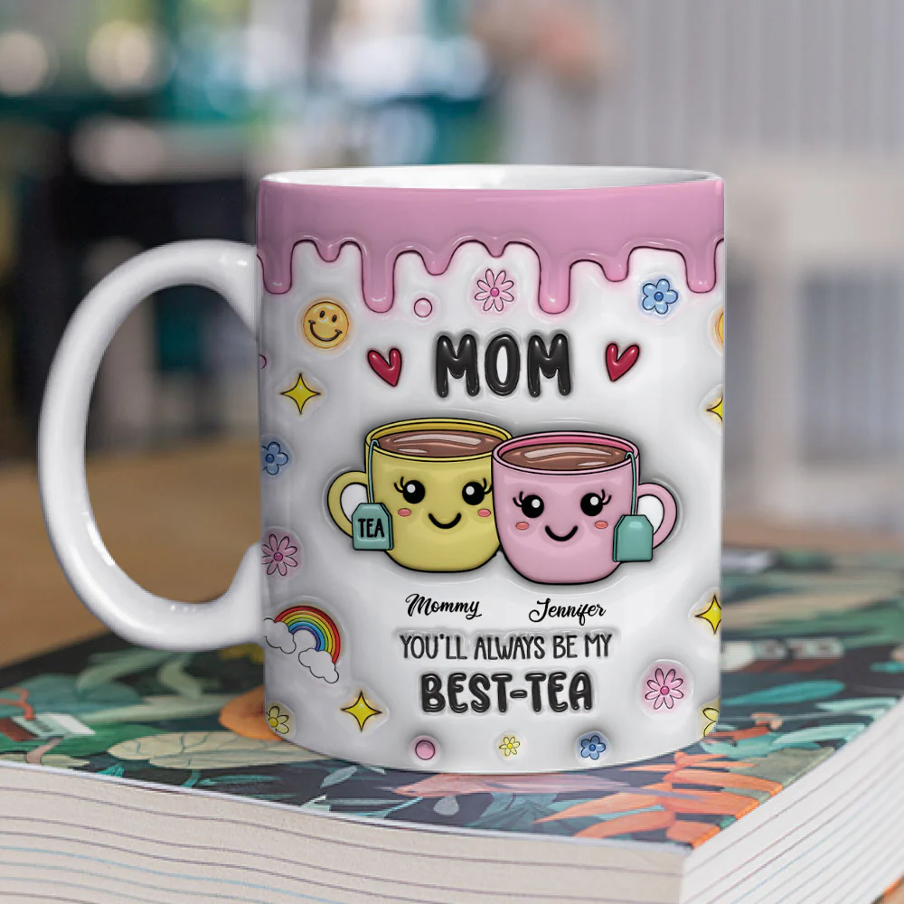 Mom You Will Always My Bestie - Personalized Custom 3D Inflated Effect Mug - Image 2