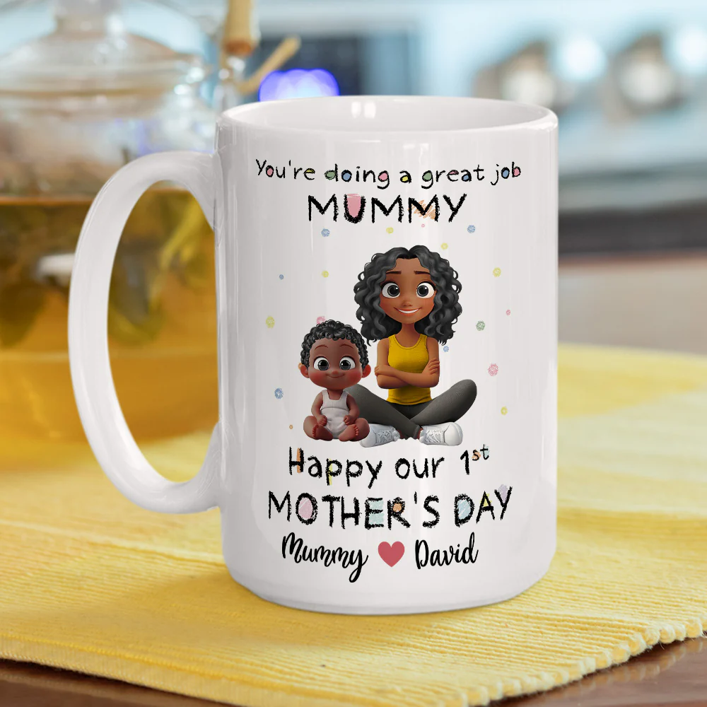 Mommy And Kid - Personalized Custom Coffee Mug - Image 2