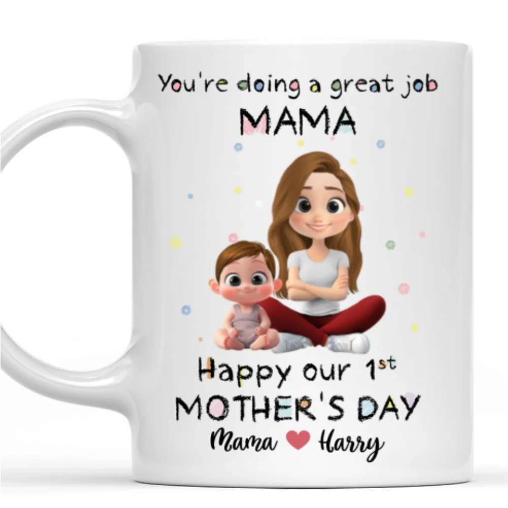 Mommy And Kid - Personalized Custom Coffee Mug - Image 9