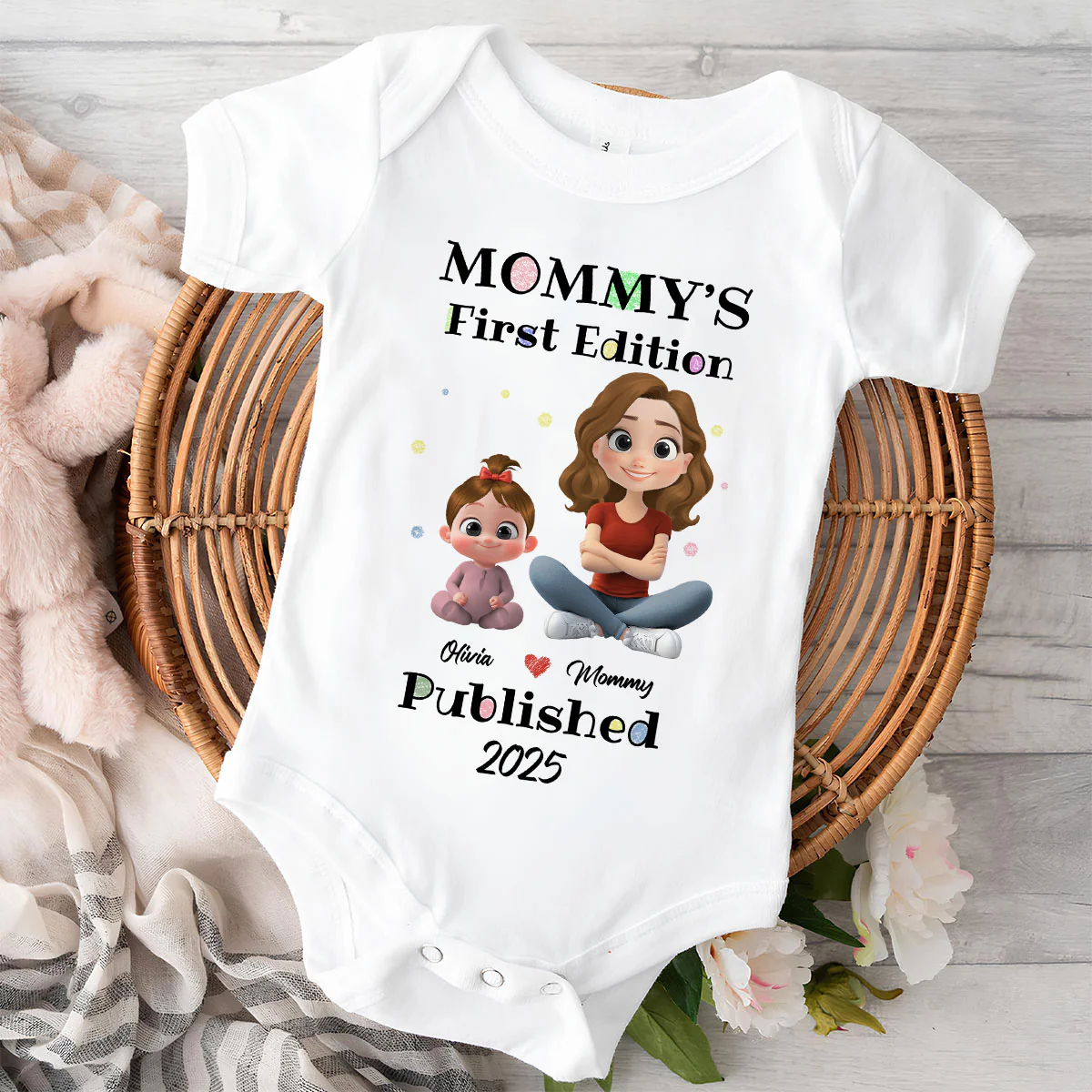 Mommy First Baby Edition - Personalized Custom Baby Onesie - Image 2