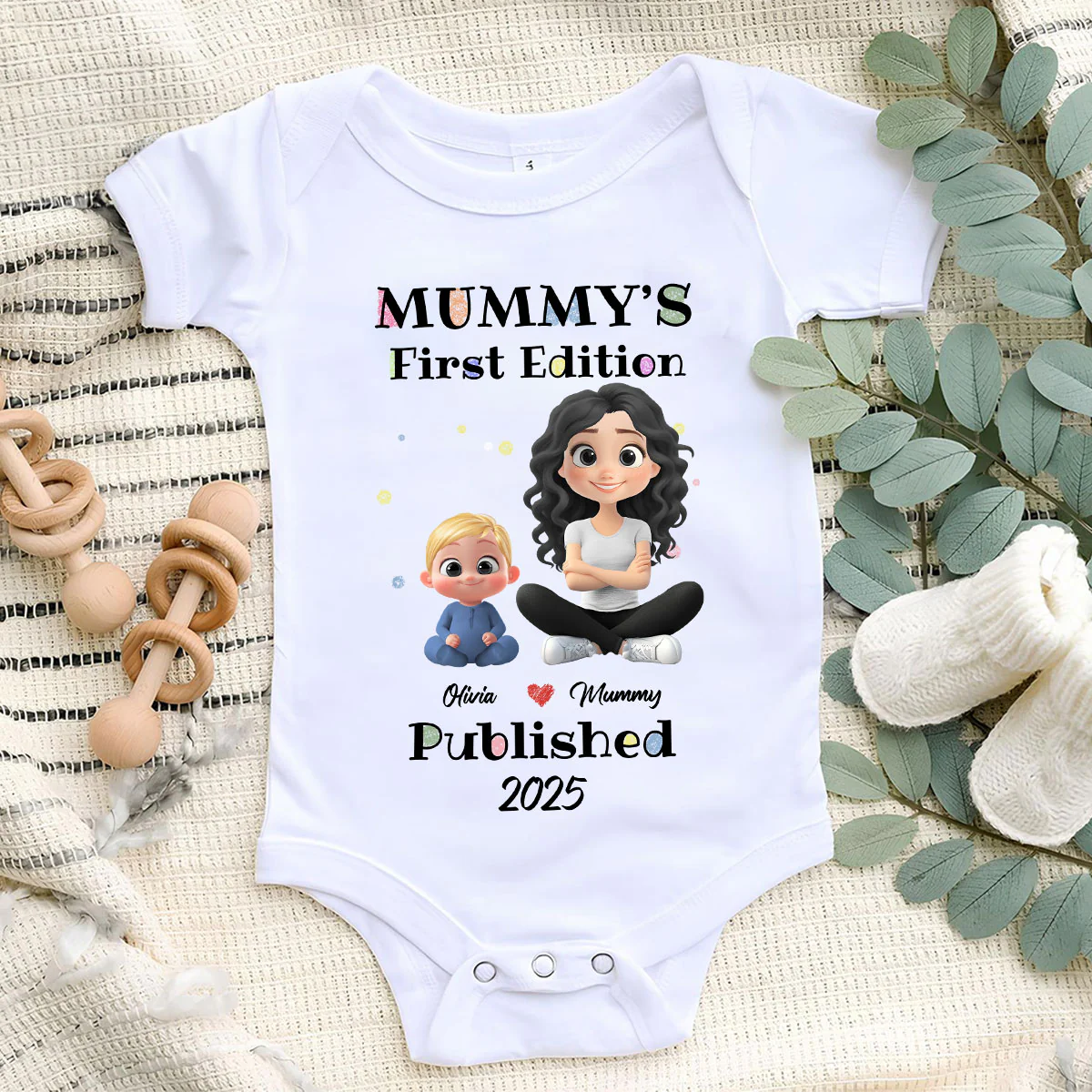 Mommy First Baby Edition - Personalized Custom Baby Onesie - Image 5
