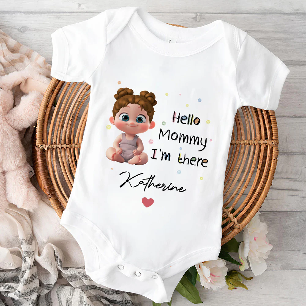 Mommy I Am There - Personalized Custom Baby Onesie - Image 2