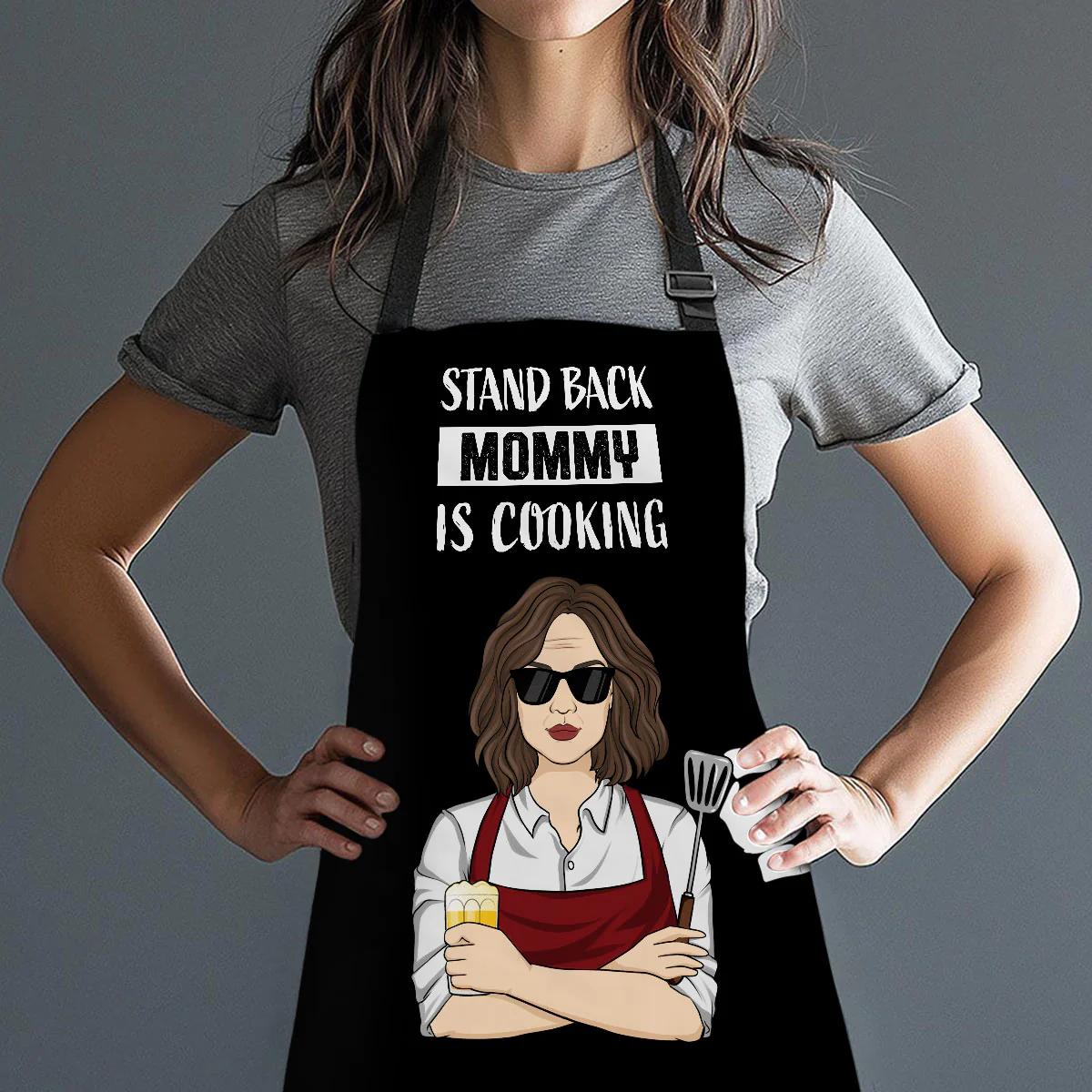 Mommy Is Cooking Step Away - Personalized Custom Apron - Image 4