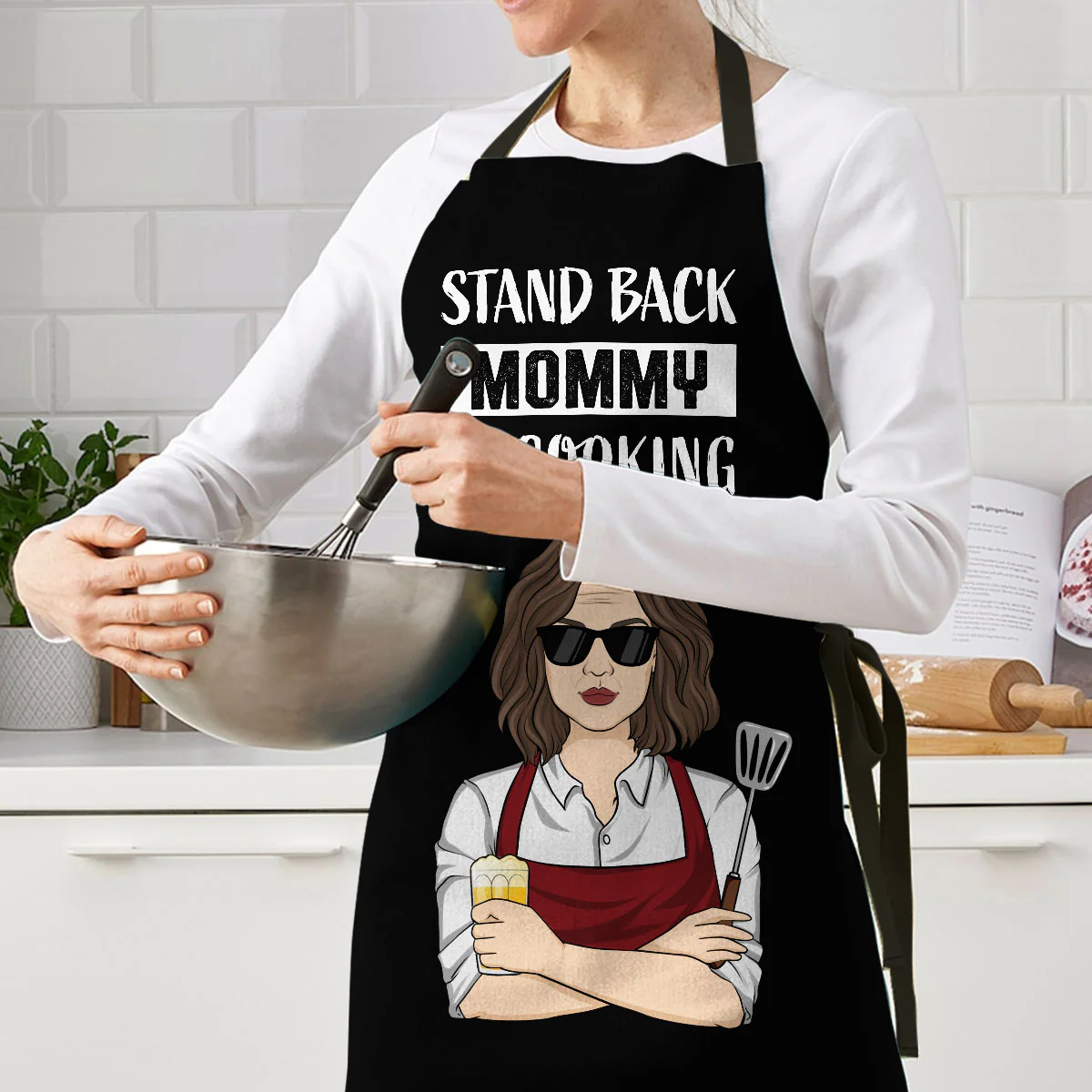 Mommy Is Cooking Step Away - Personalized Custom Apron - Image 6