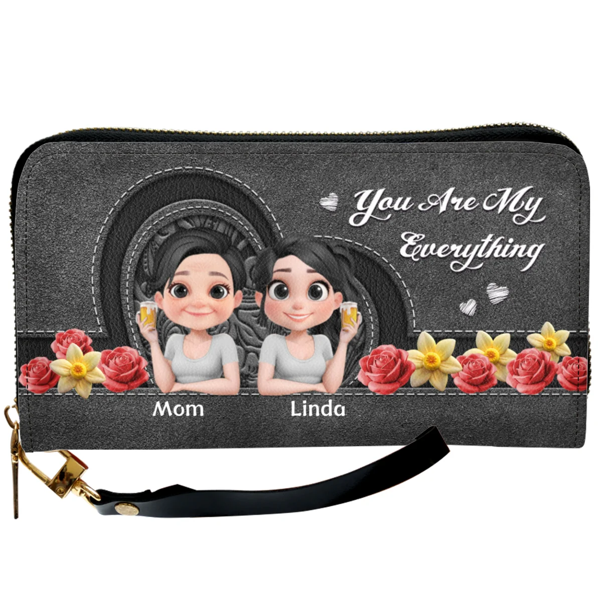 Mommy You Are My Everything - Personalized Custom Leather Wallet - Image 6