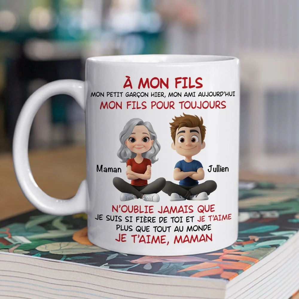 Mon Fils Mon Petit Garçon d'Hier - Mug Personnalisé - Image 3