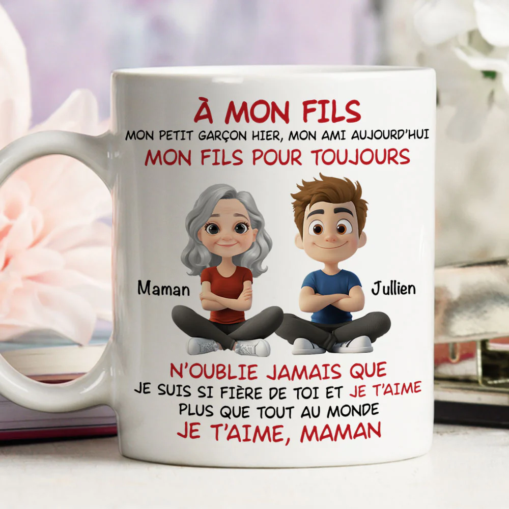 Mon Fils Mon Petit Garçon d'Hier - Mug Personnalisé - Image 4