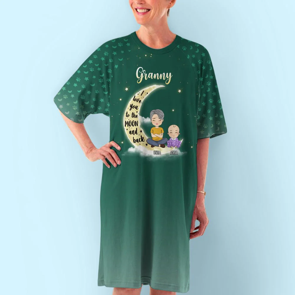Moon And Back - Personalized Custom 3/4 Sleeve Dress - Image 4