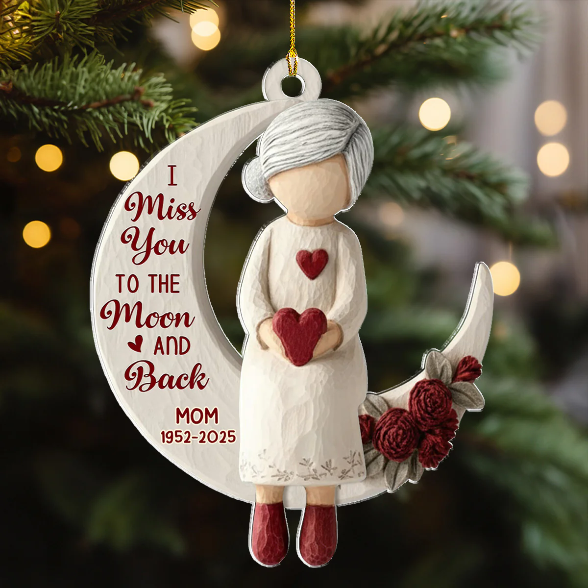Moon Miss - Personalized Custom Acrylic Ornament