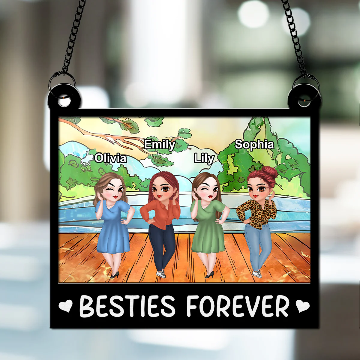 More Than Just Friends - Personalized Custom Suncatcher - Image 2