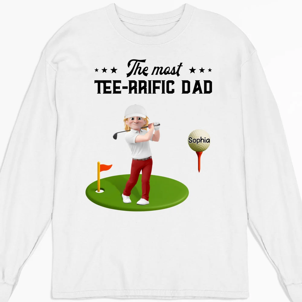 Most Terrific Golf Dad - Personalized Custom Shirt - Image 10