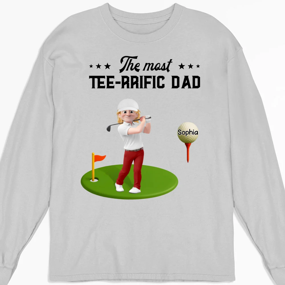 Most Terrific Golf Dad - Personalized Custom Shirt - Image 11
