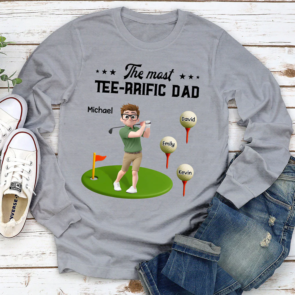 Most Terrific Golf Dad - Personalized Custom Shirt - Image 4