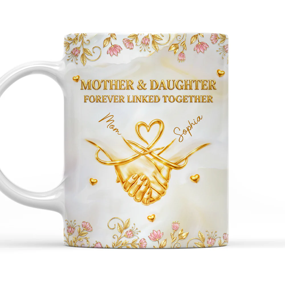 Mother And Beloved Daughter - Personalized Custom Coffee Mug