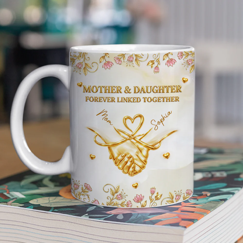 Mother And Beloved Daughter - Personalized Custom Coffee Mug - Image 2