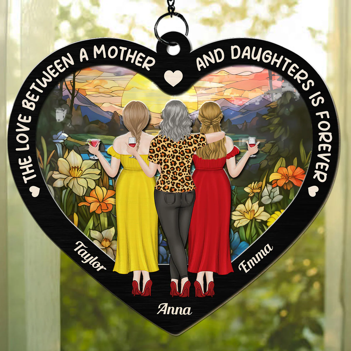 Mother And Daughter Forever Love - Personalized Custom Suncatcher - Image 3