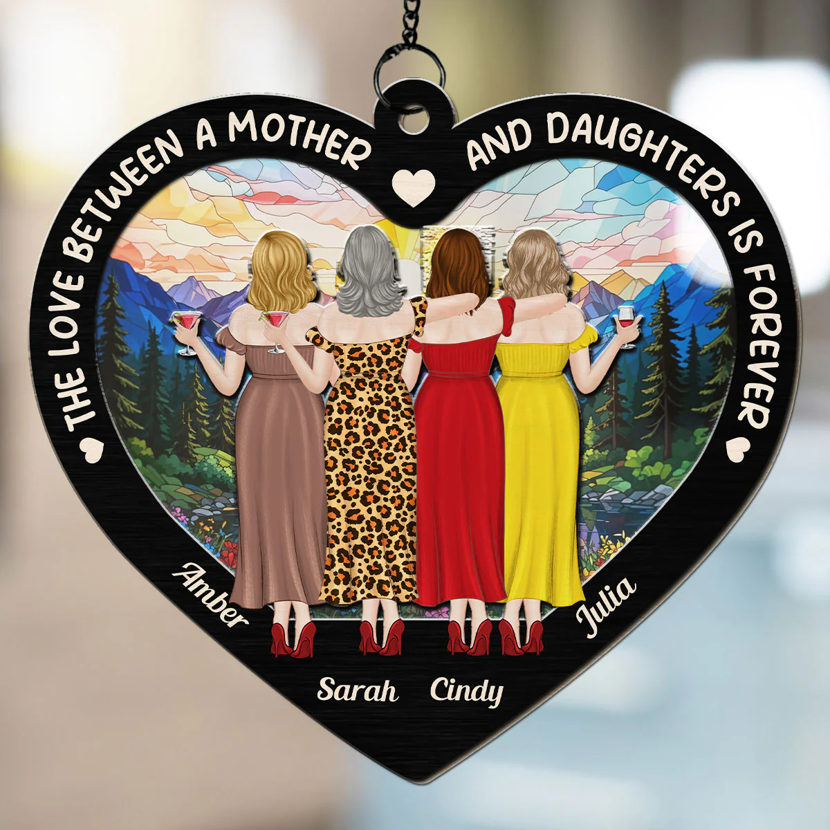 Mother And Daughter Forever Love - Personalized Custom Suncatcher - Image 4