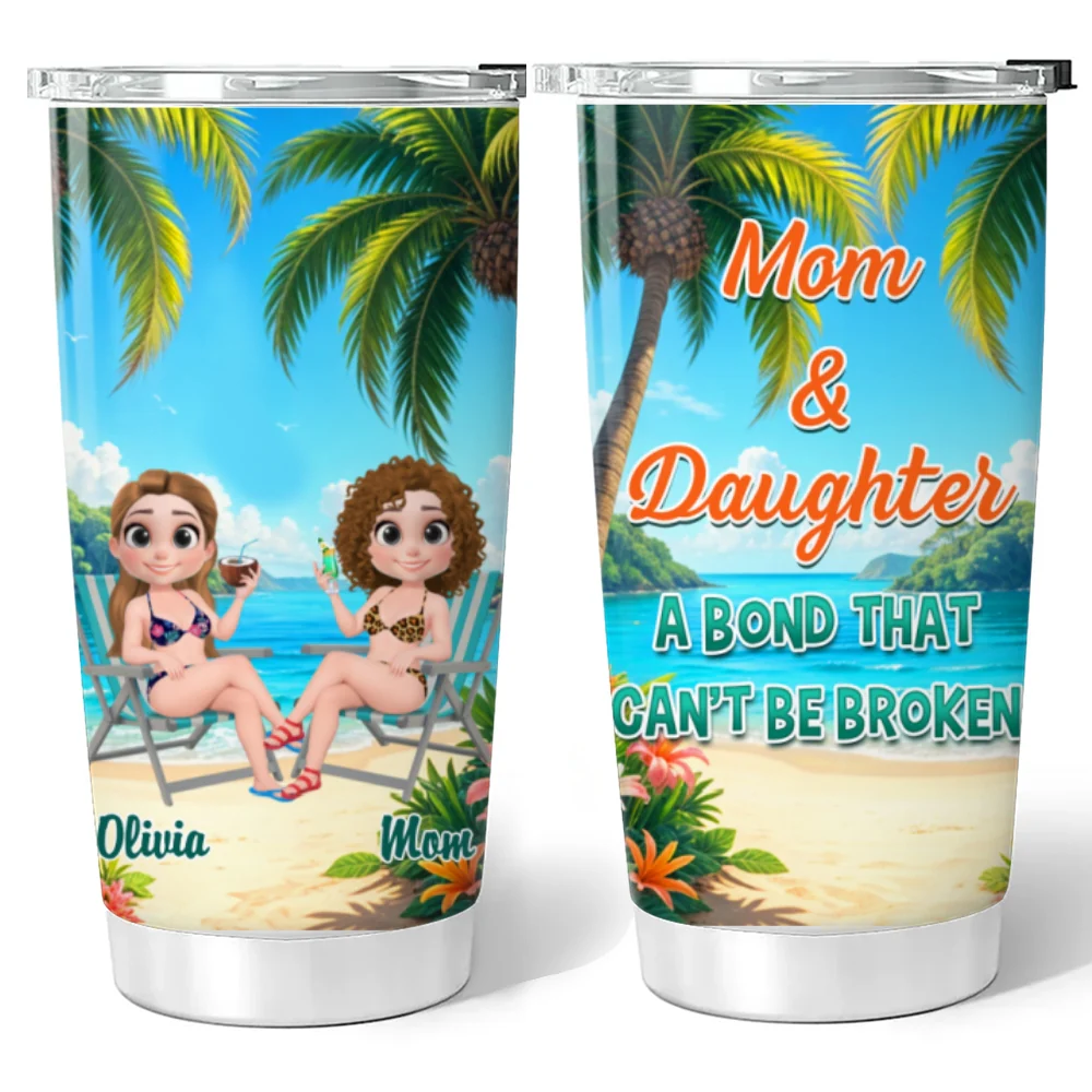 Mother And Daughter Forever Love - Personalized Custom Tumbler - Image 6