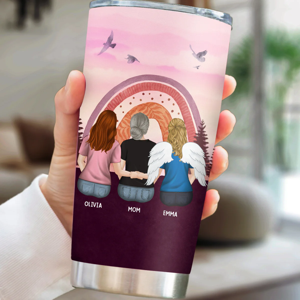 Mother And Daughter Linked For Life - Personalized Custom Tumbler - Image 3