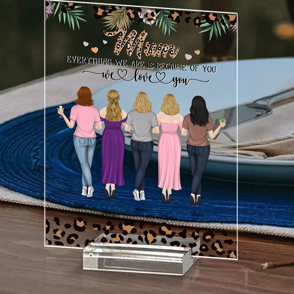 Mother And Daughter - Personalized Custom Acrylic Plaque With Base - Image 4