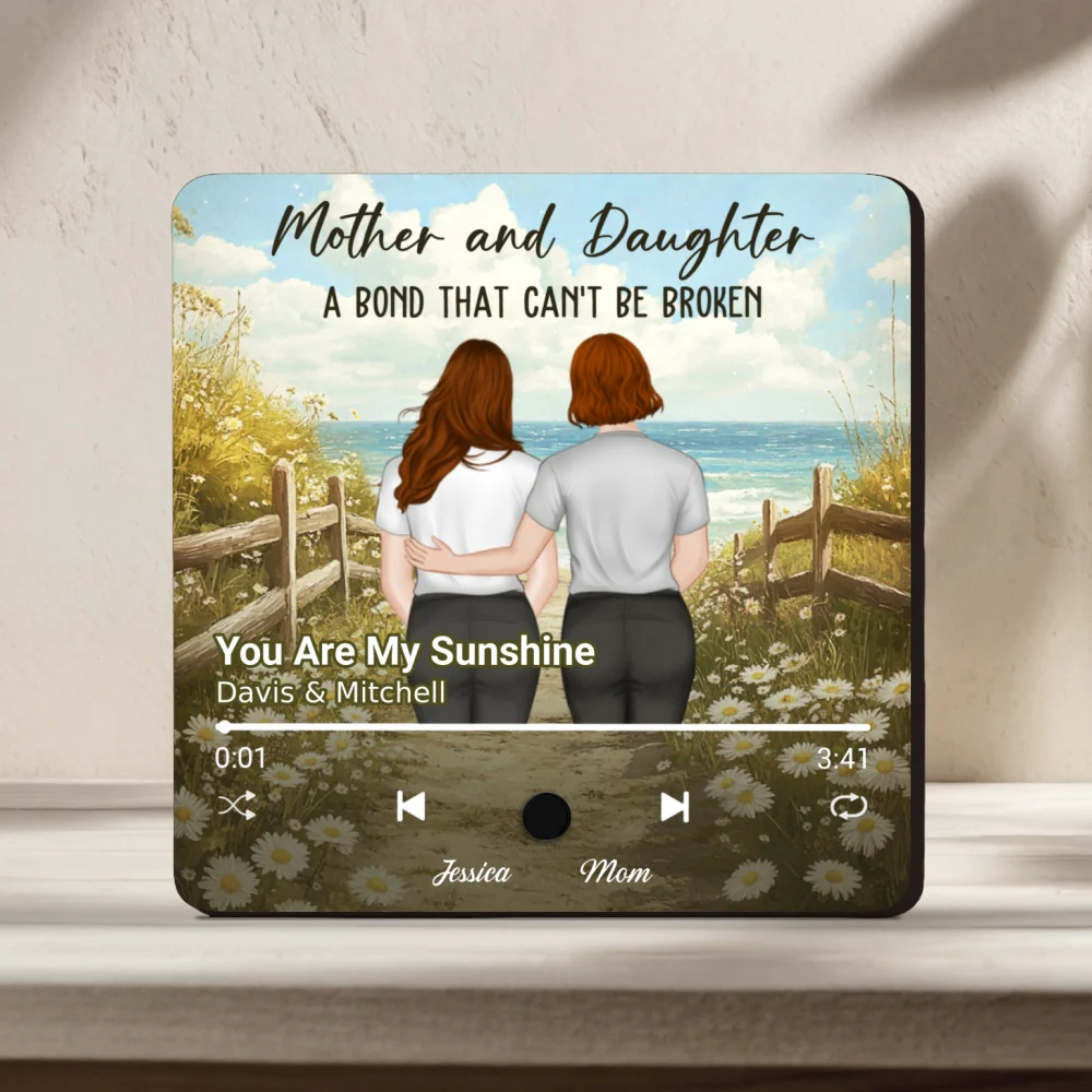 Mother And Daughter - Personalized Custom Music Fridge Magnet - Image 8