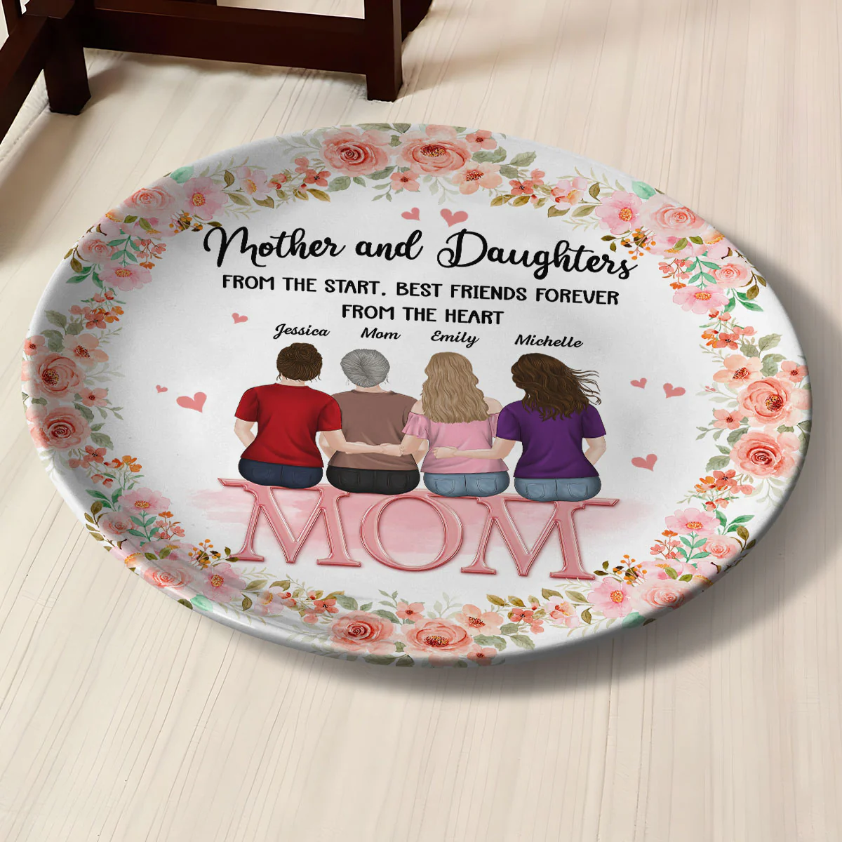 Mother And Daughter - Personalized Custom Plate - Image 3