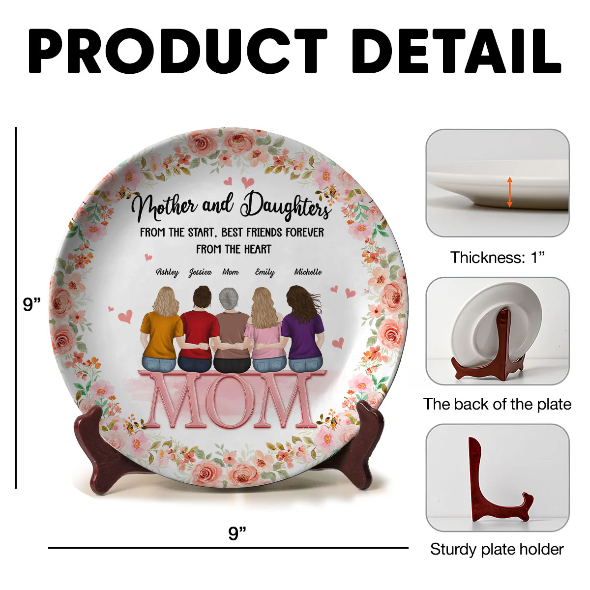 Mother And Daughter - Personalized Custom Plate - Image 6