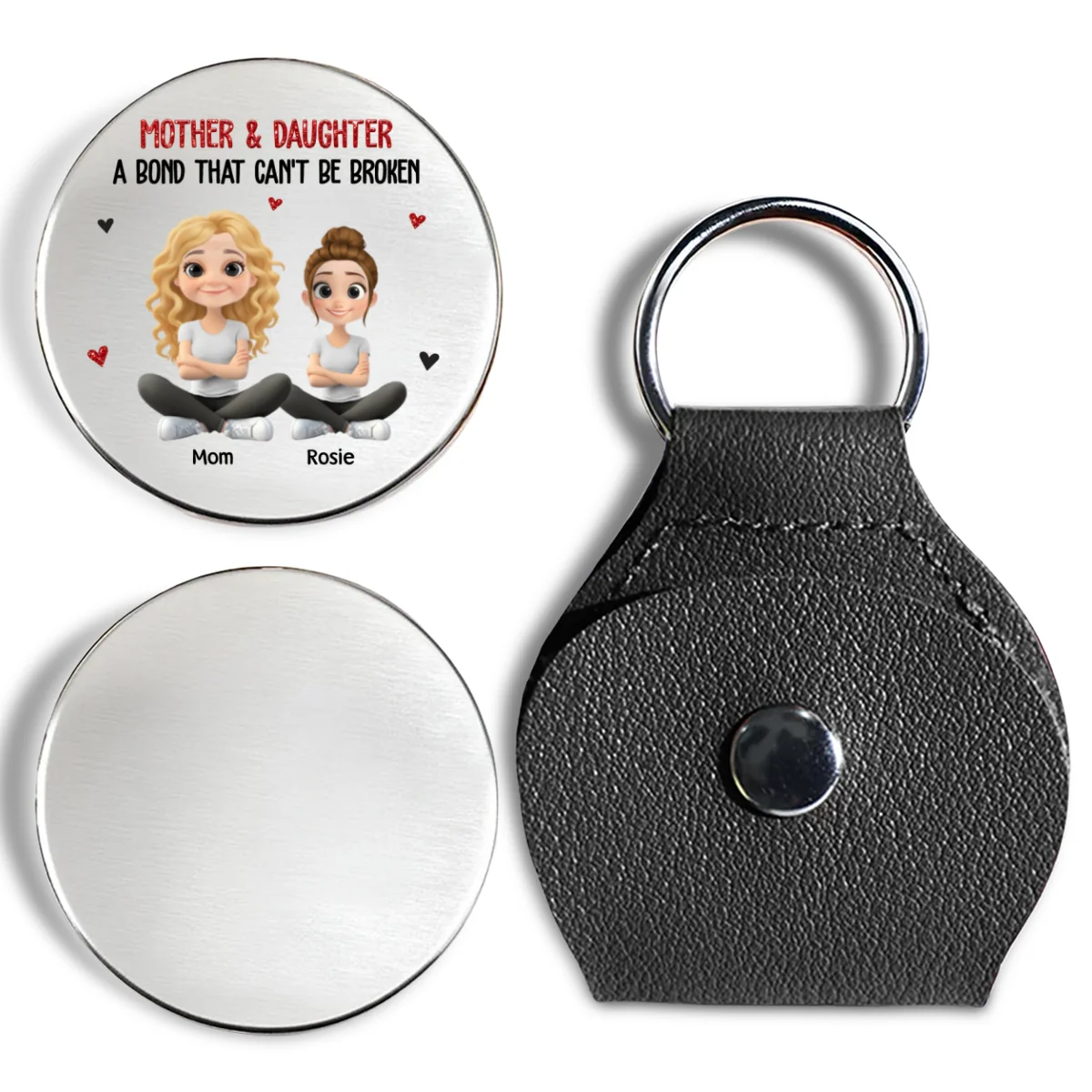 Mother And Daughter - Personalized Custom Pocket Hug - Image 8