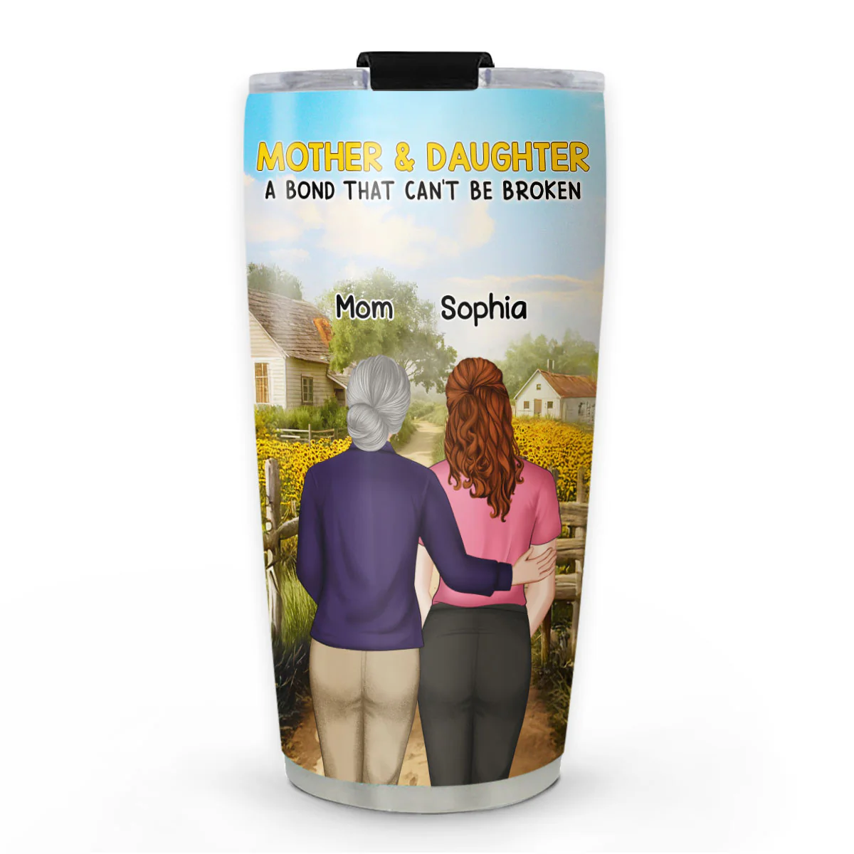 Mother And Daughter - Personalized Custom Tumbler